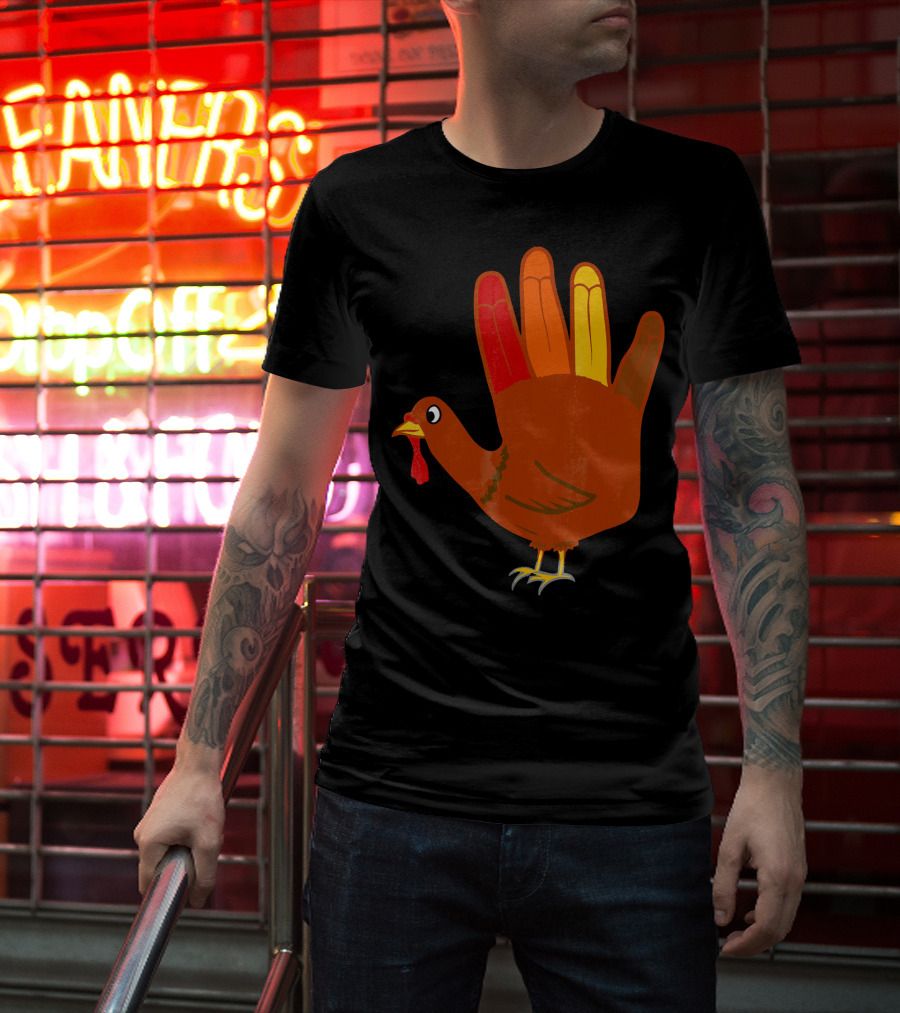 Thanksgiving Handprint Turkey T-Shirt
