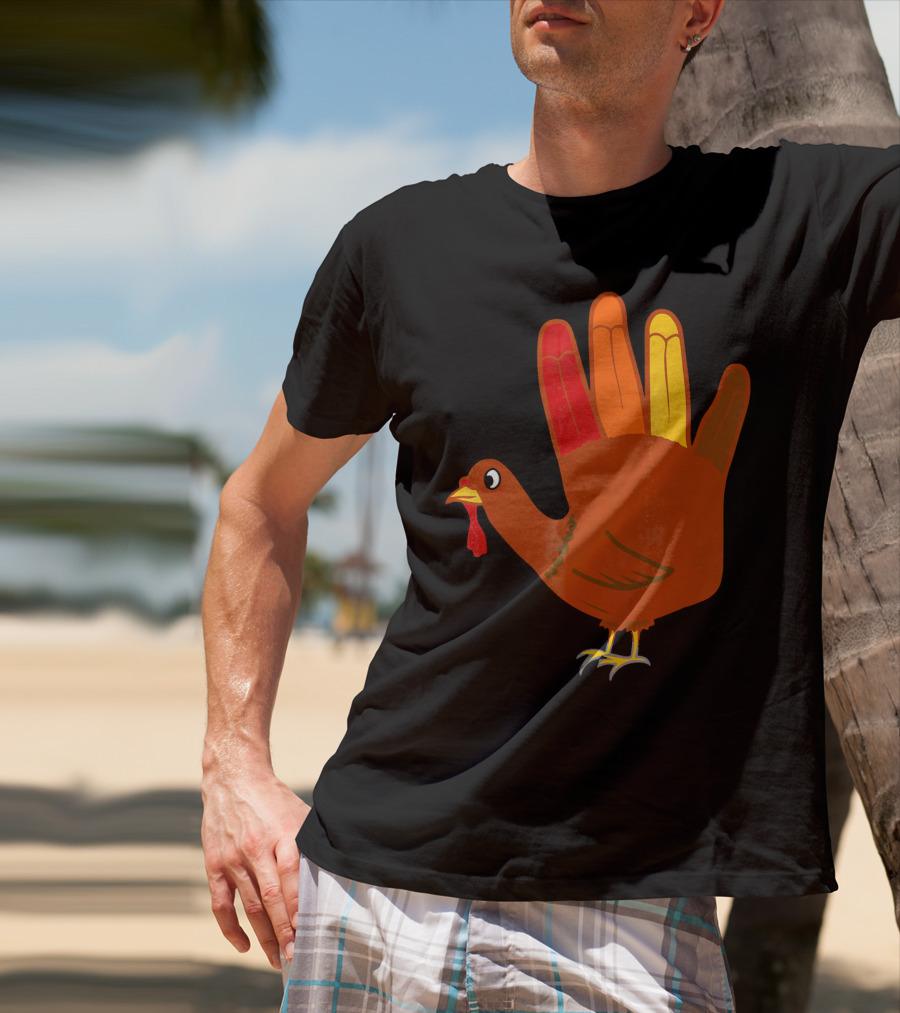 Thanksgiving Handprint Turkey T-Shirt