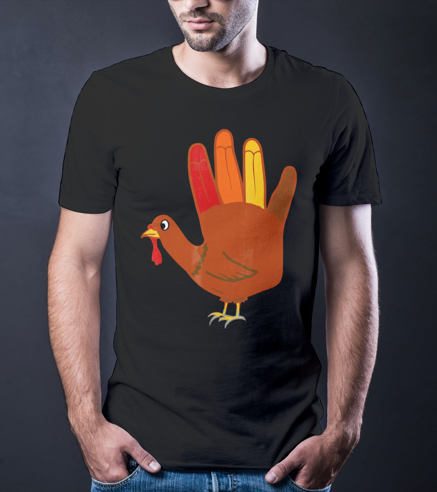 Thanksgiving Handprint Turkey T-Shirt