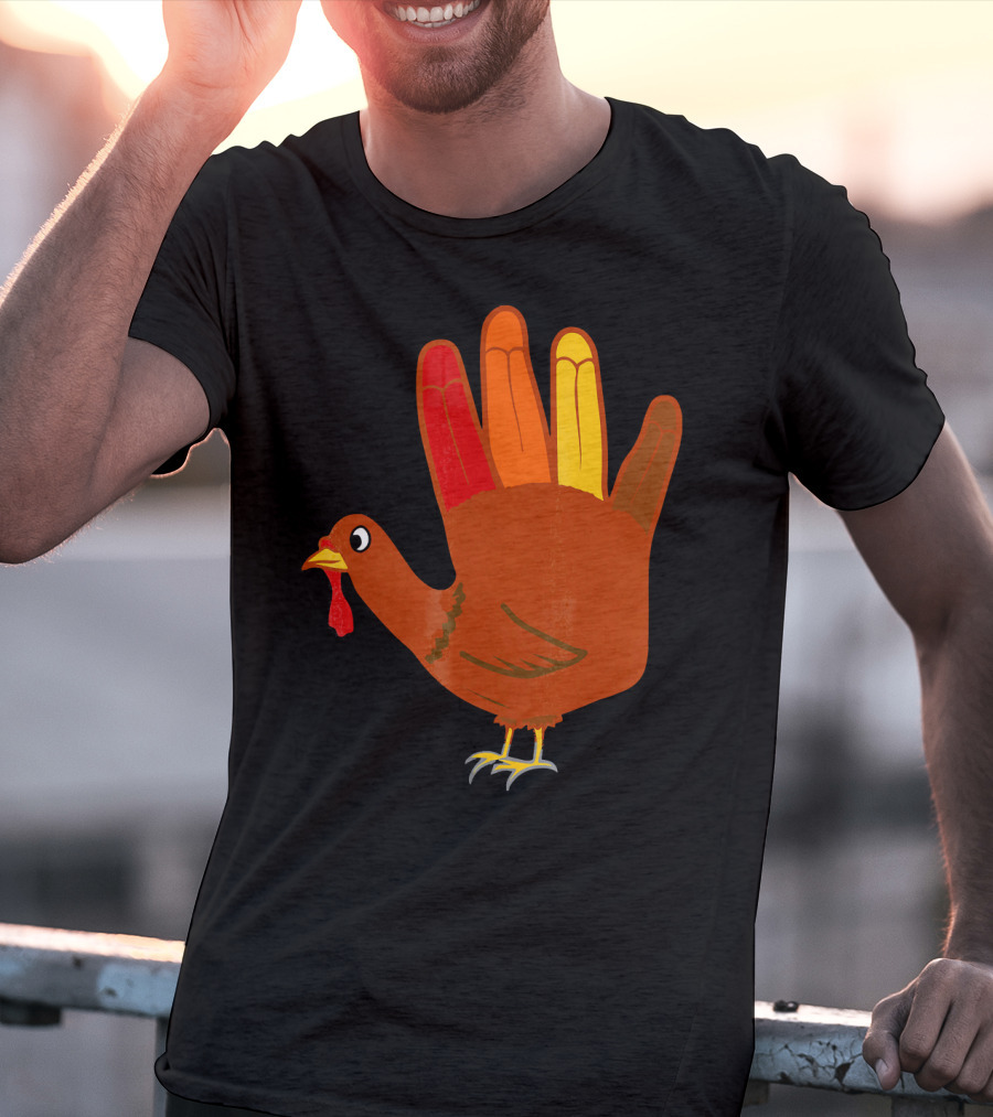Thanksgiving Handprint Turkey T-Shirt