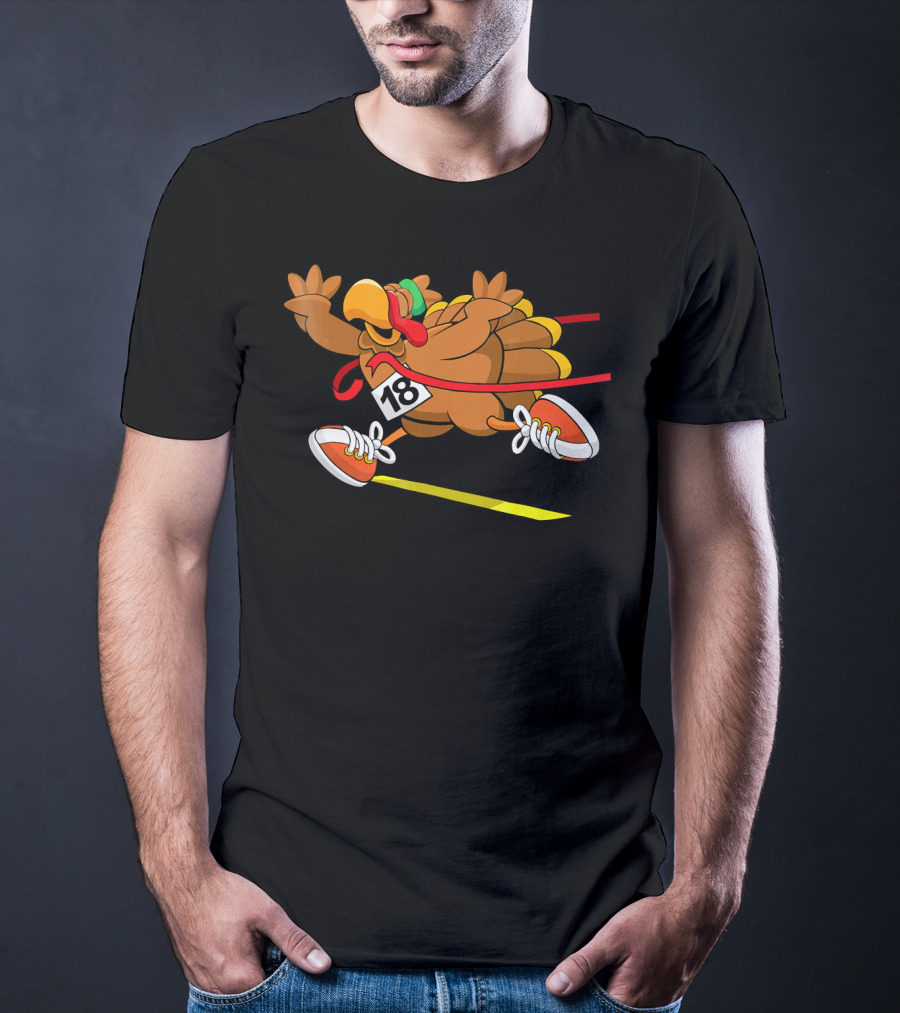 Turkey Trot Run 18 Racing Turkey T-Shirt