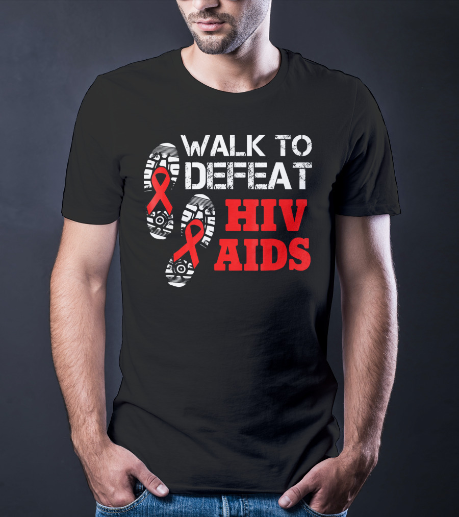 Walk To Defeat HIV AIDS T-Shirt