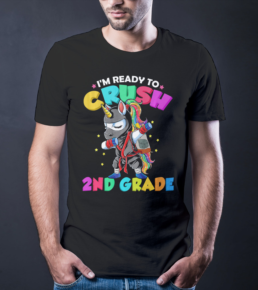 I'm Ready To Crush 2nd Grade Dabbing Unicorn Ninja T-Shirt
