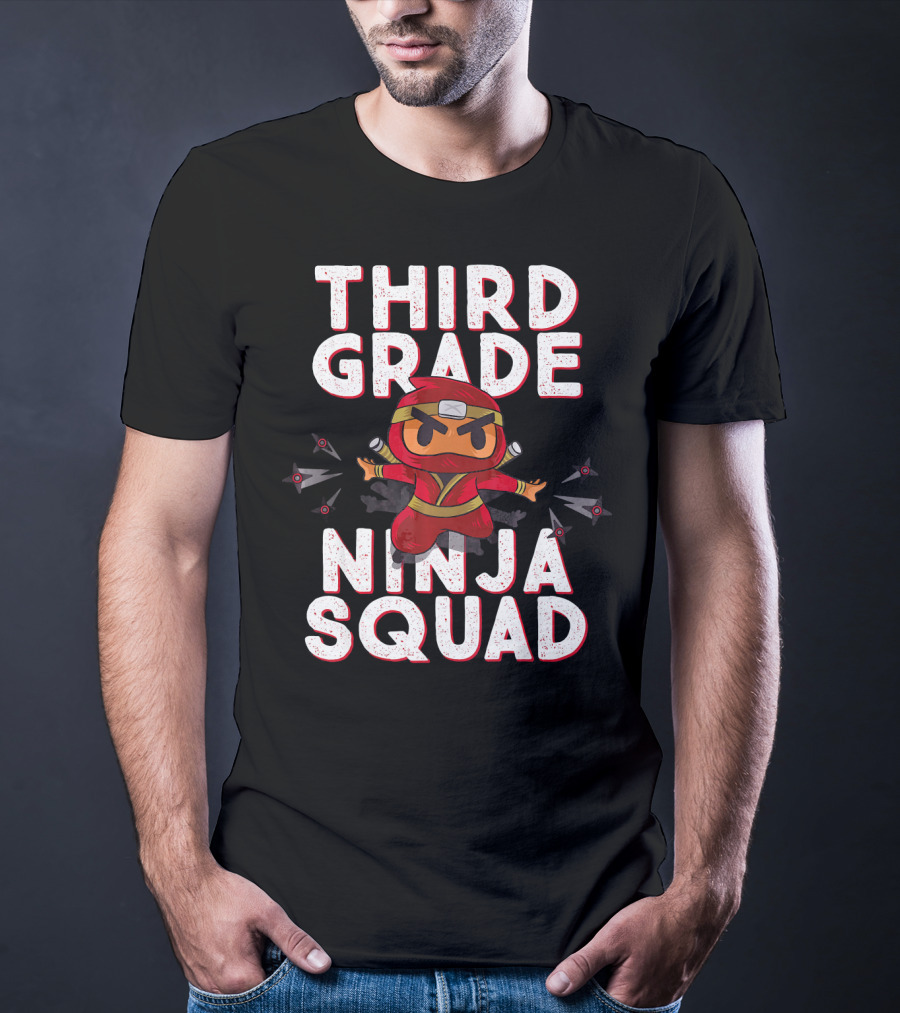 Third Grade Ninja Squad Fun Back To School T-Shirt