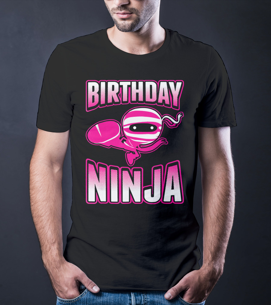 Birthday Ninja Pink Ninja Japa T-Shirt