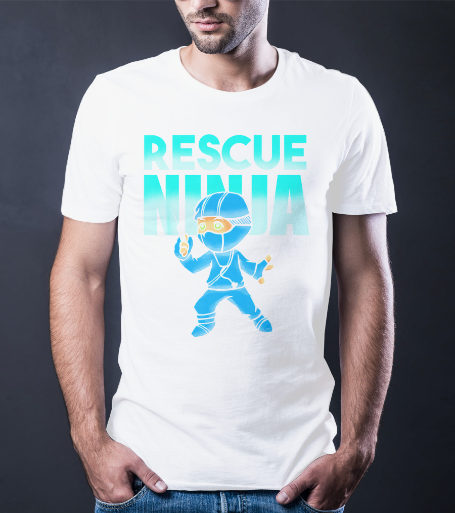 Rescue Ninja Nurses Nursing Day Men Pediatric Hero T-Shirt