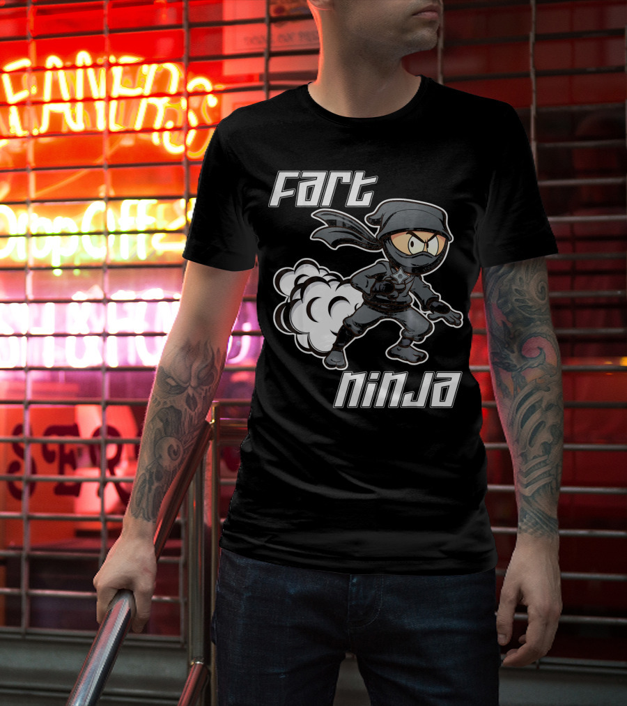 Funny Fart Ninja Farting Joke Ninja T-Shirt