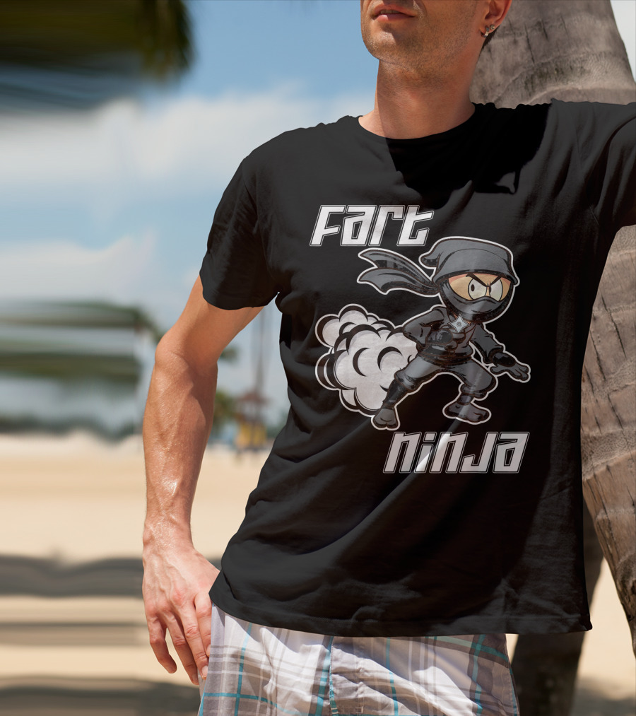 Funny Fart Ninja Farting Joke Ninja T-Shirt