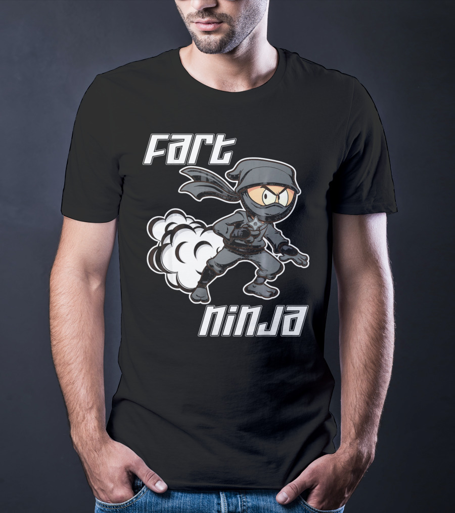 Funny Fart Ninja Farting Joke Ninja T-Shirt