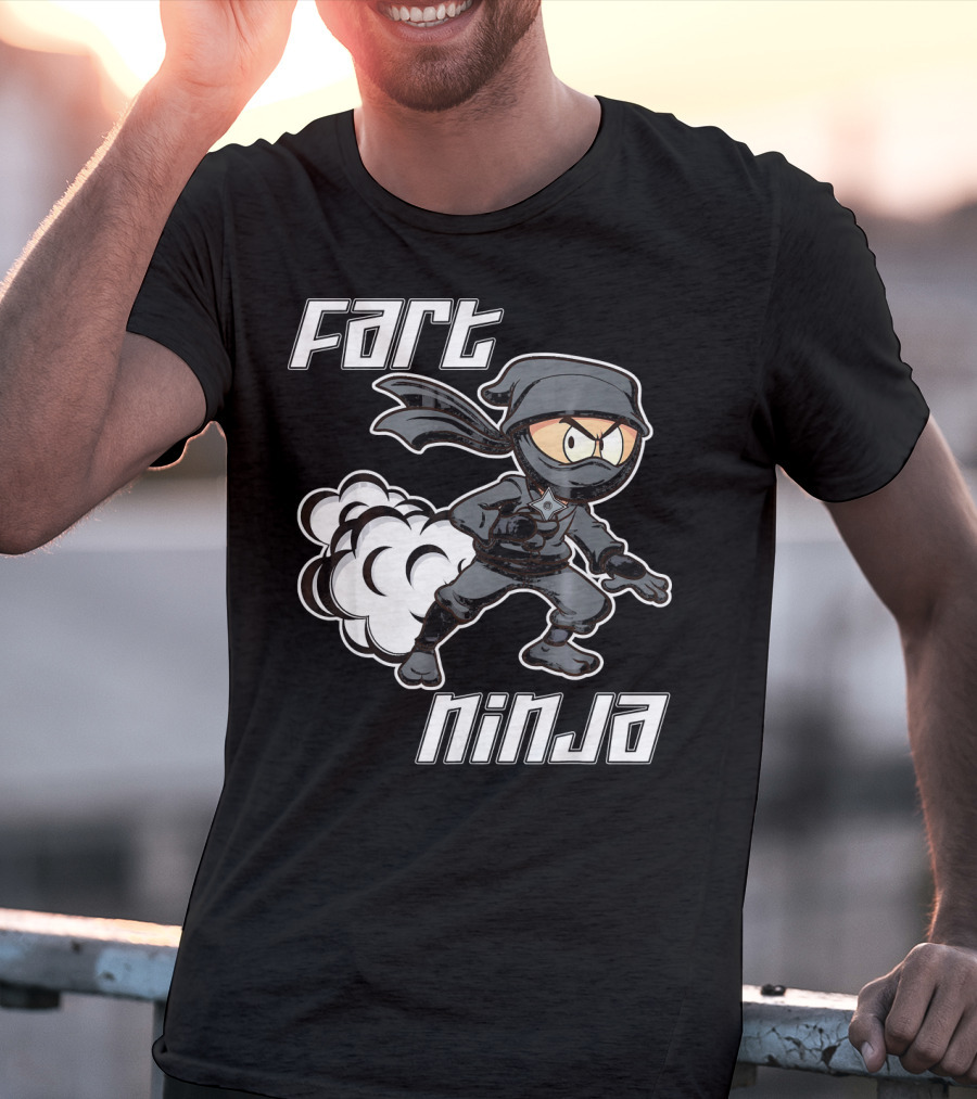 Funny Fart Ninja Farting Joke Ninja T-Shirt