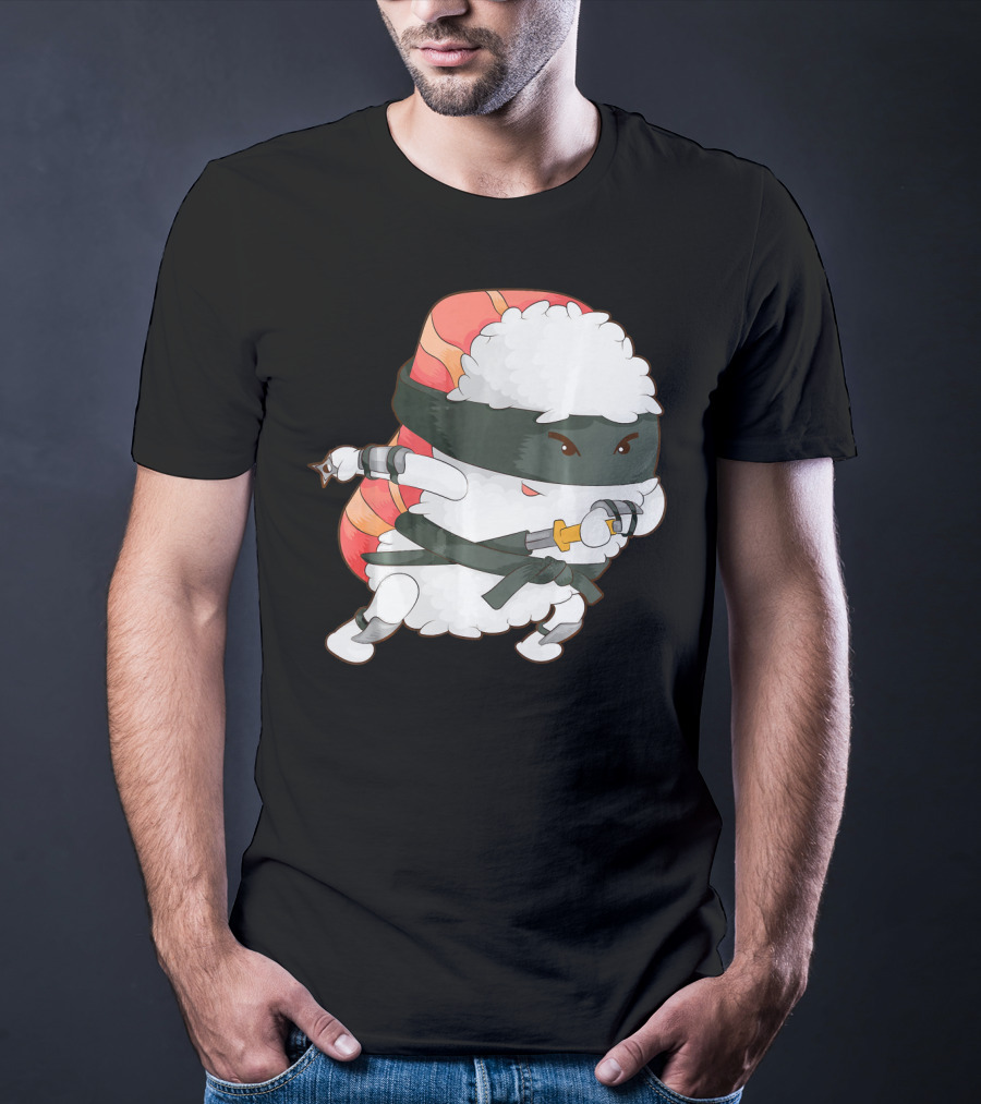 Funny Cute Sushi Ninja Maki Lover Japan T-Shirt