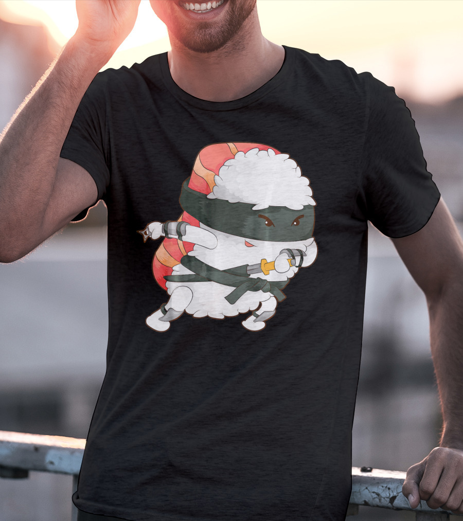 Funny Cute Sushi Ninja Maki Lover Japan T-Shirt