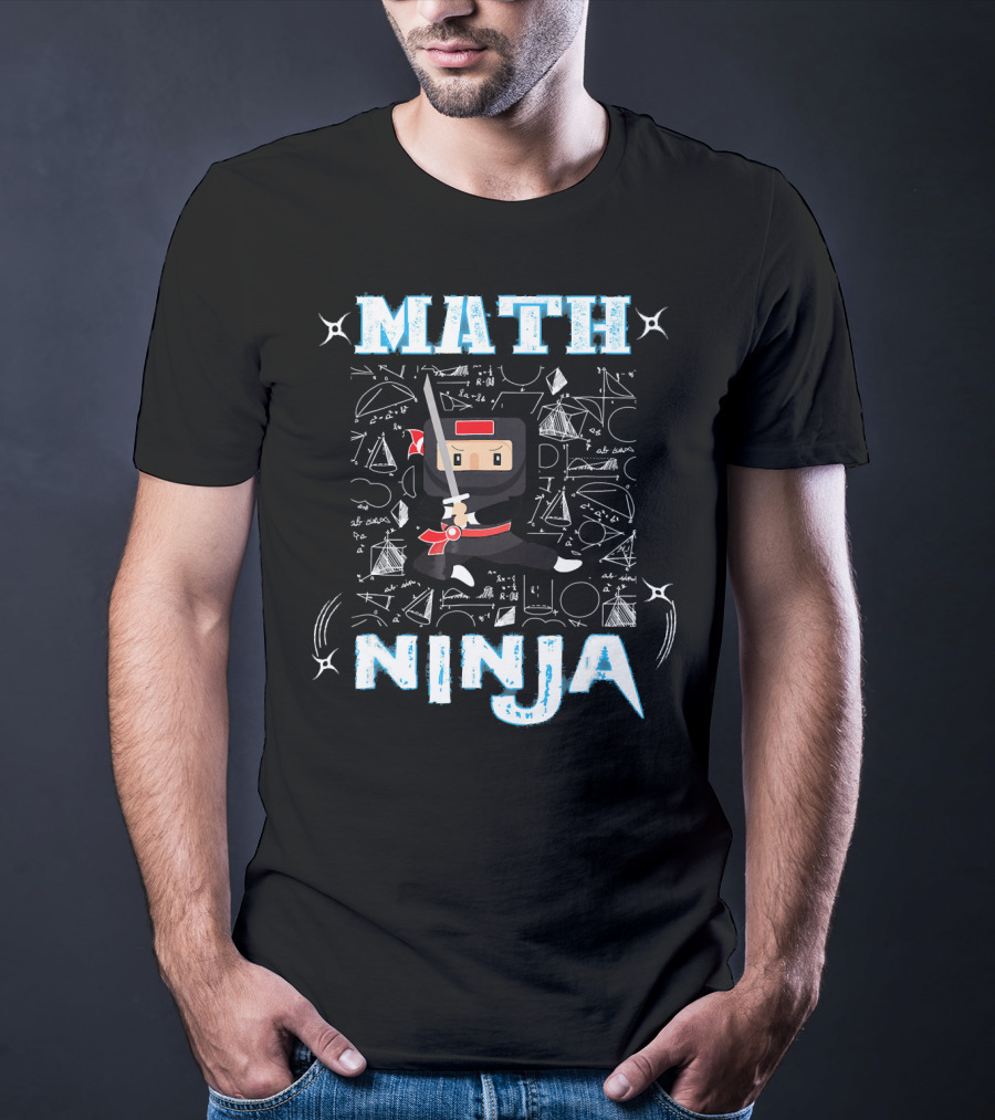 Math Ninja Geometric Cool Maths T-Shirt