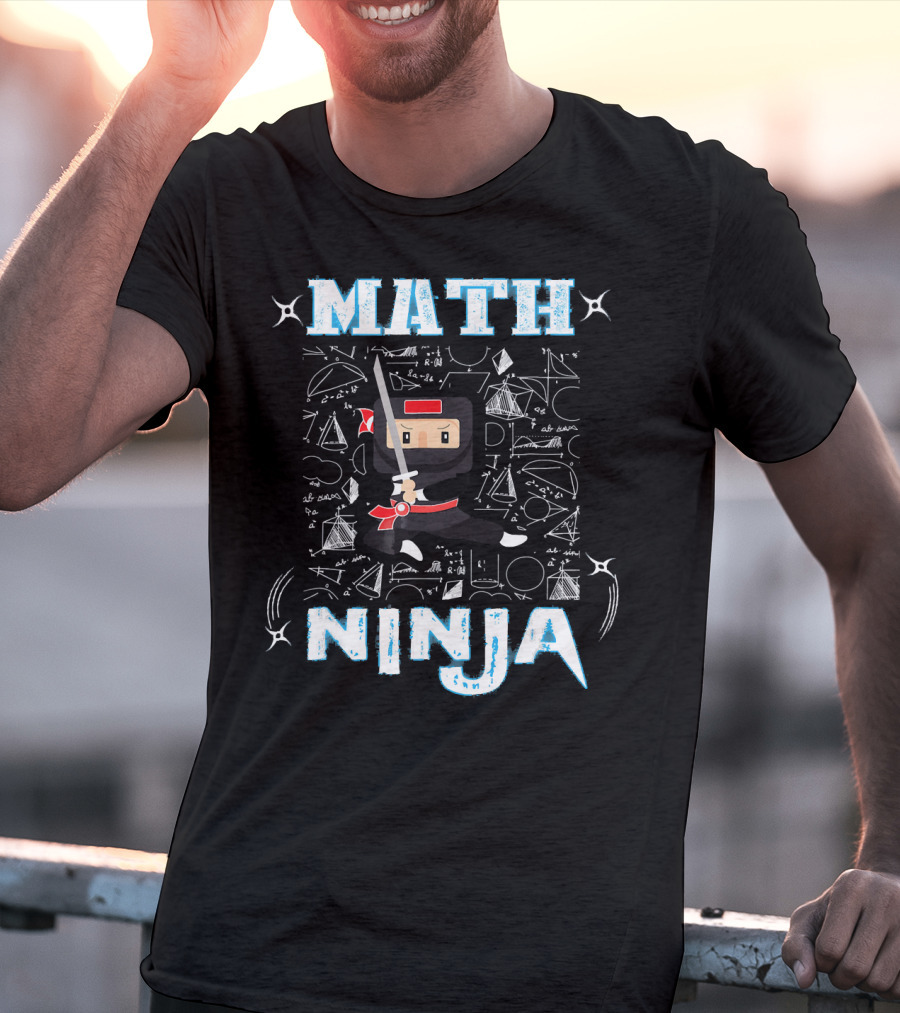 Math Ninja Geometric Cool Maths T-Shirt