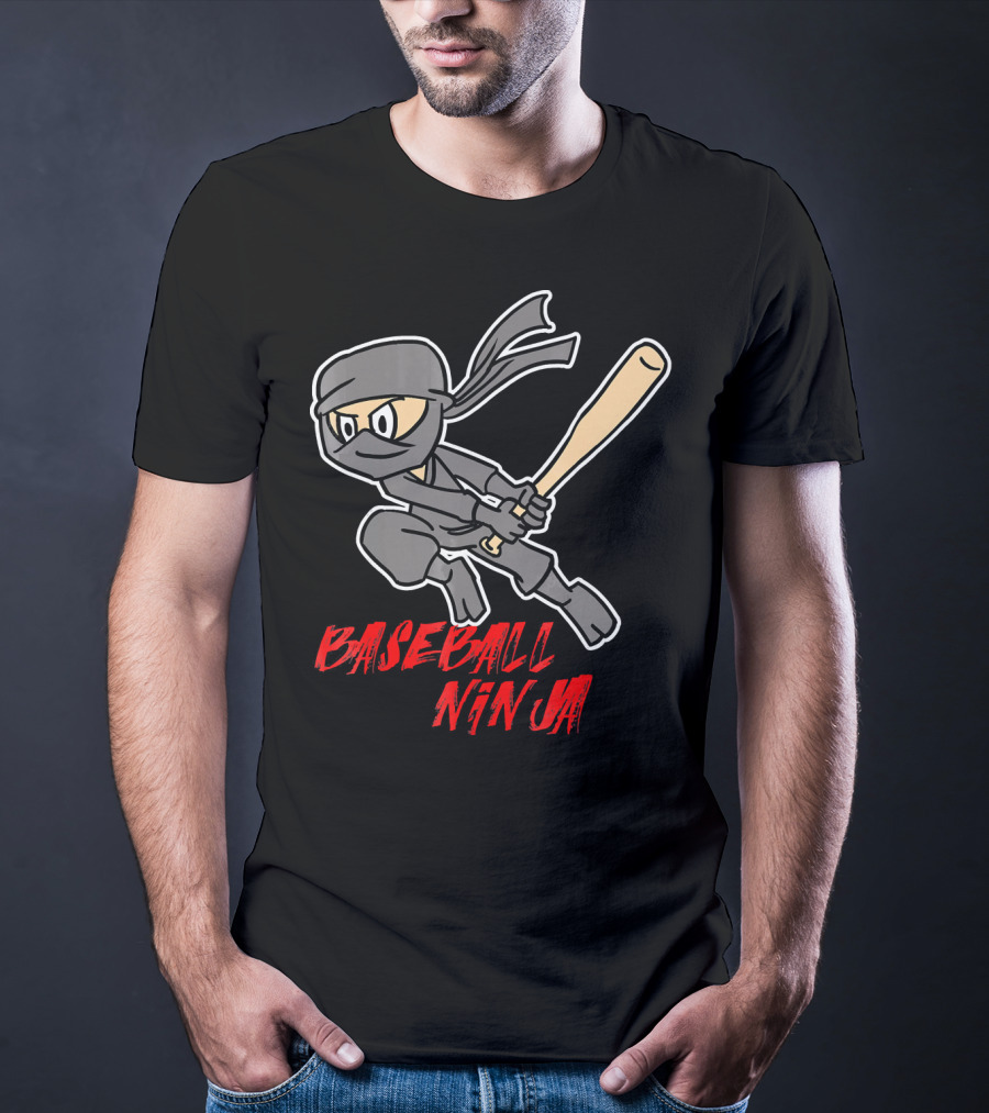 Baseball Ninja Funny Sport Game League Action T-Shirt