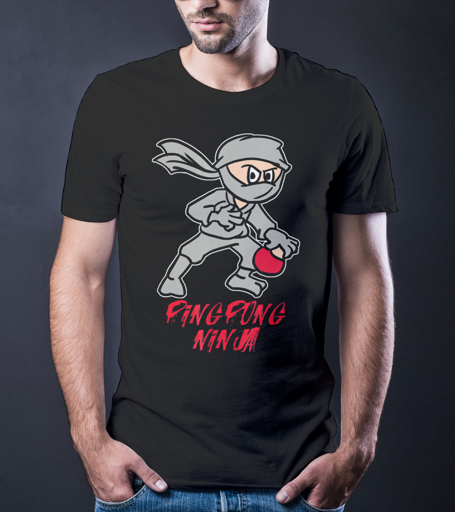 Ping Pong Ninja Funny Table Tennis Sport T-Shirt