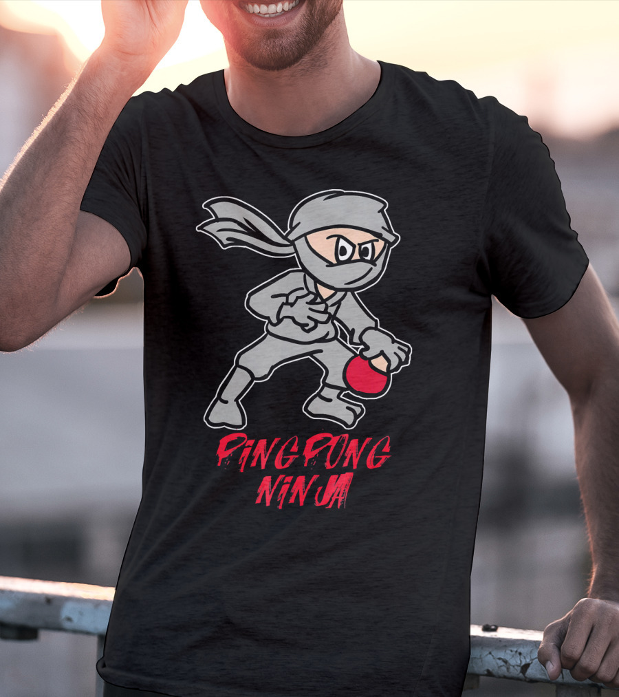 Ping Pong Ninja Funny Table Tennis Sport T-Shirt