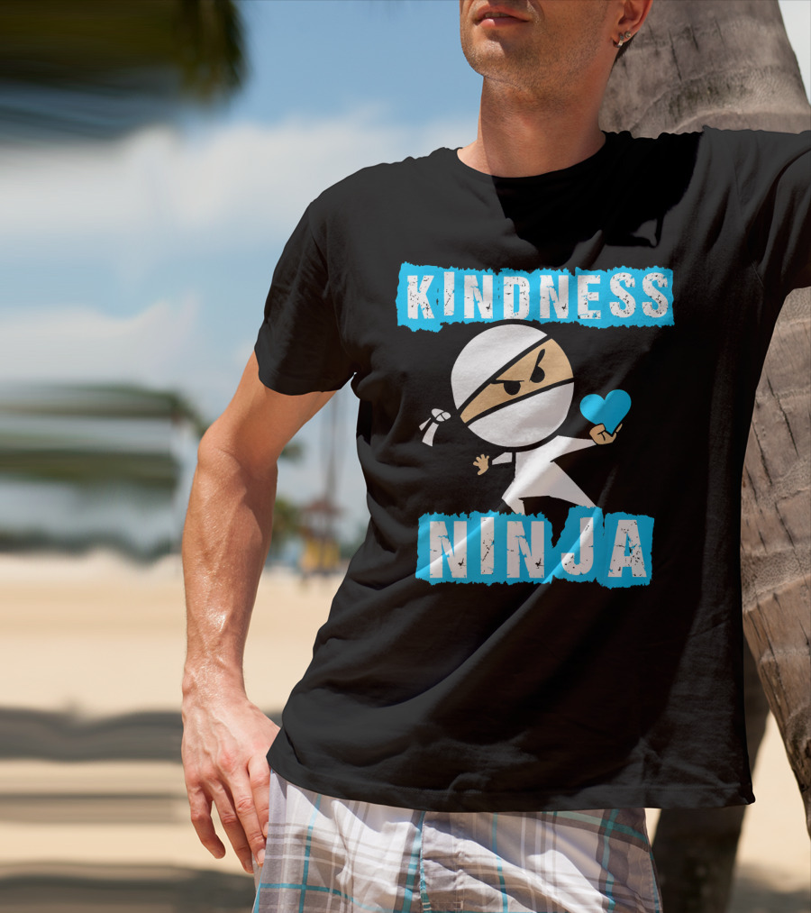 Kindness Ninja Heart-Driven Warrior T-Shirt