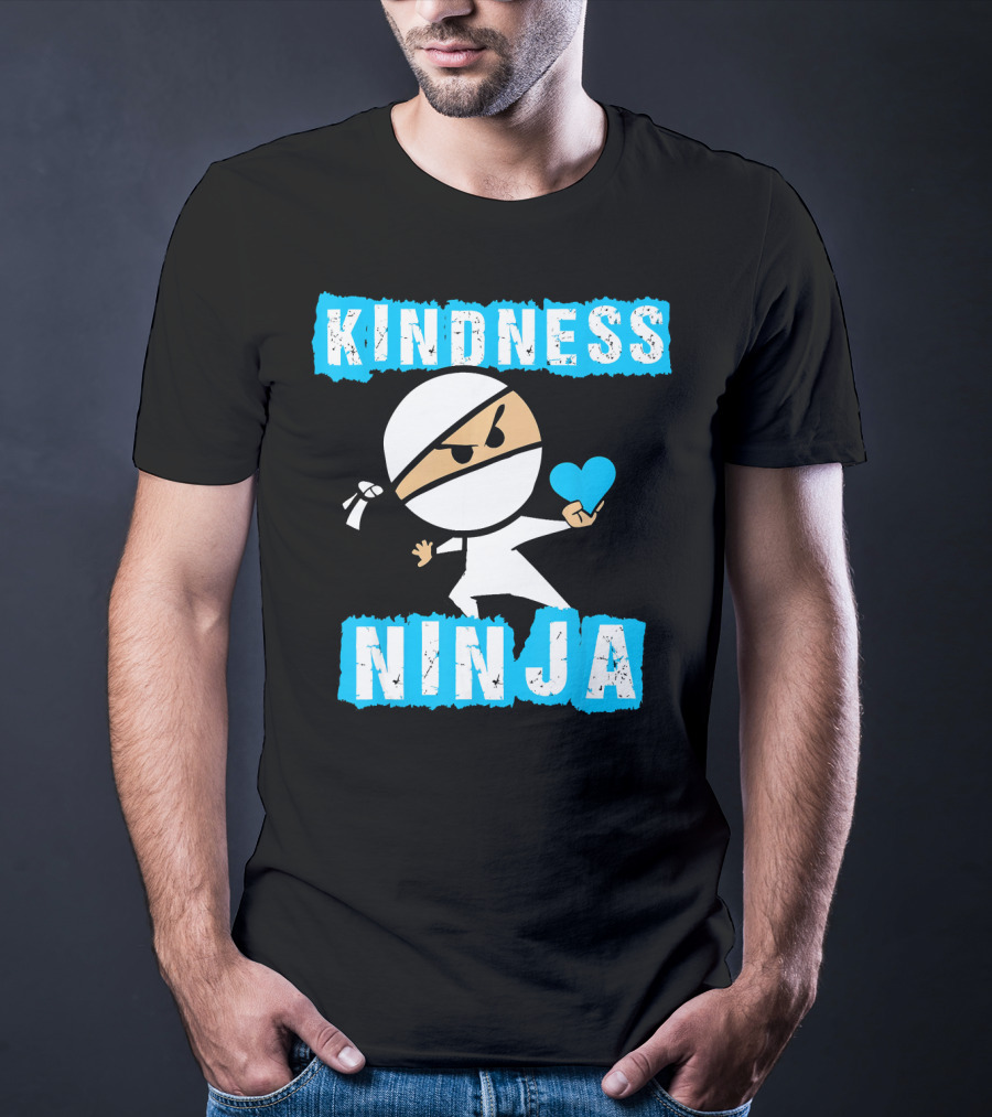 Kindness Ninja Heart-Driven Warrior T-Shirt