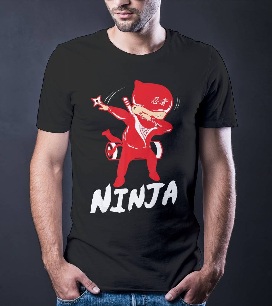 Ninja Dabbing Funny Martial Arts Star T-Shirt