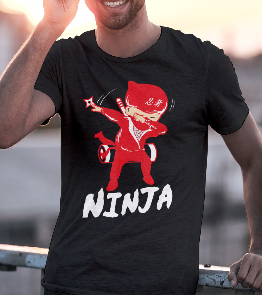Ninja Dabbing Funny Martial Arts Star T-Shirt