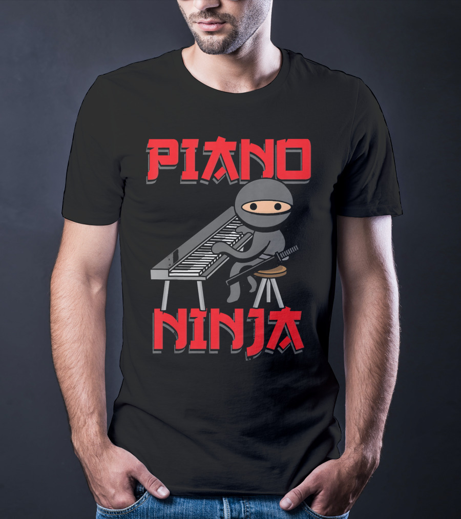 Piano Ninja Funny Keyboard Player T-Shirt