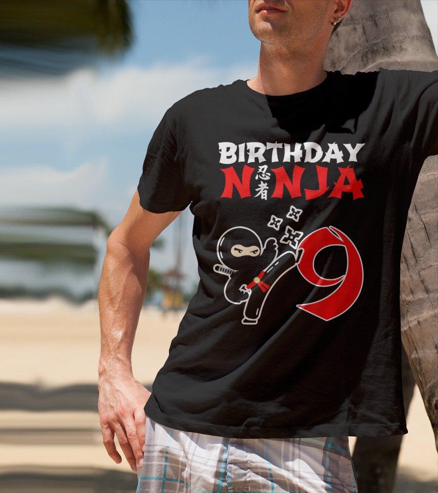 Birthday Ninja 9 Party Favor T-Shirt