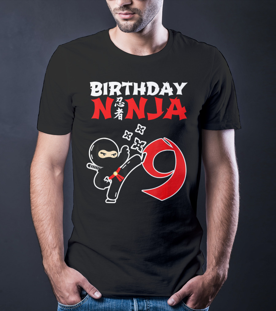 Birthday Ninja 9 Party Favor T-Shirt