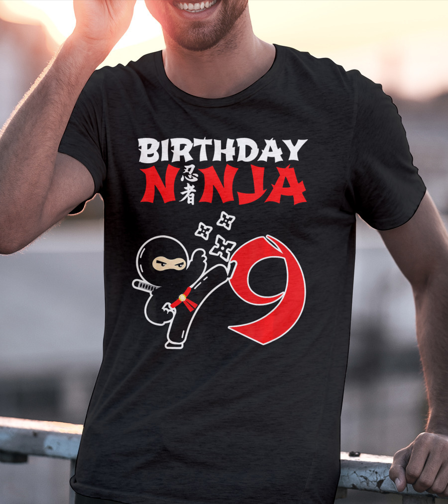 Birthday Ninja 9 Party Favor T-Shirt
