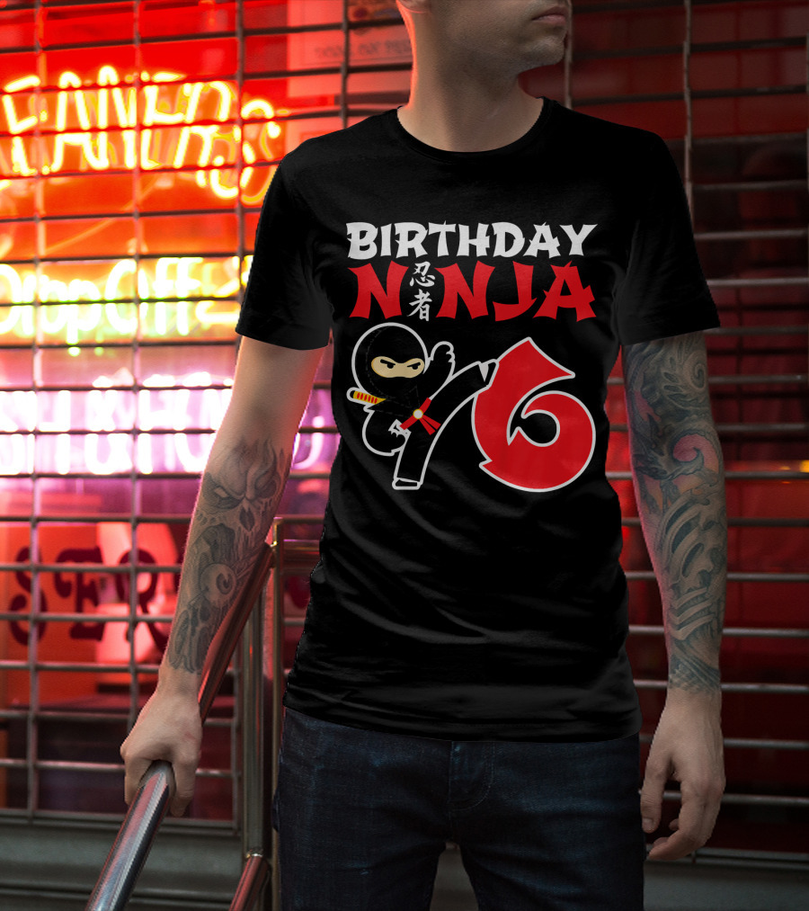 Birthday Ninja 6 Year Old T-Shirt