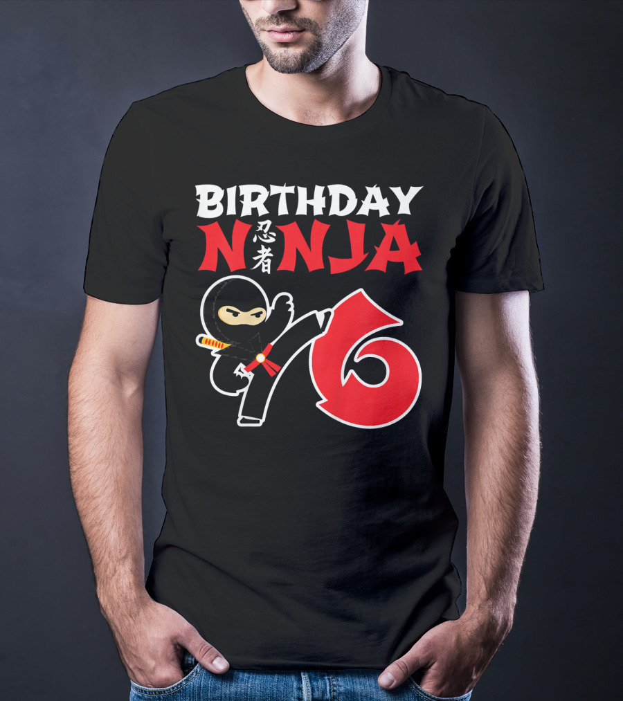 Birthday Ninja 6 Year Old T-Shirt