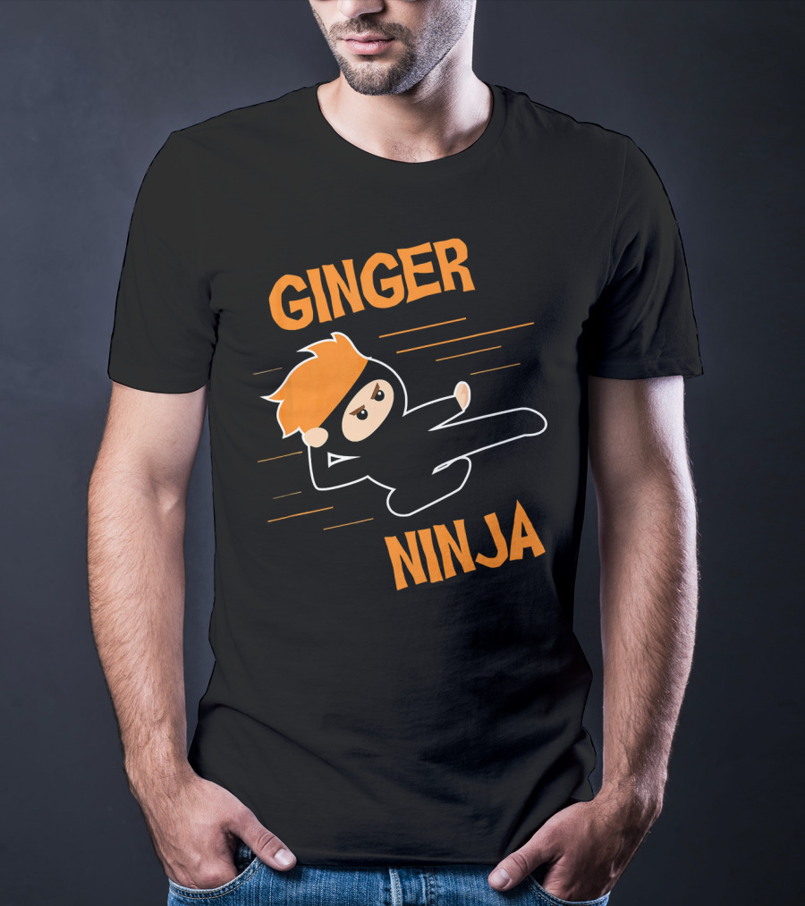 Ginger Ninja Red Hair Funny Kick T-Shirt