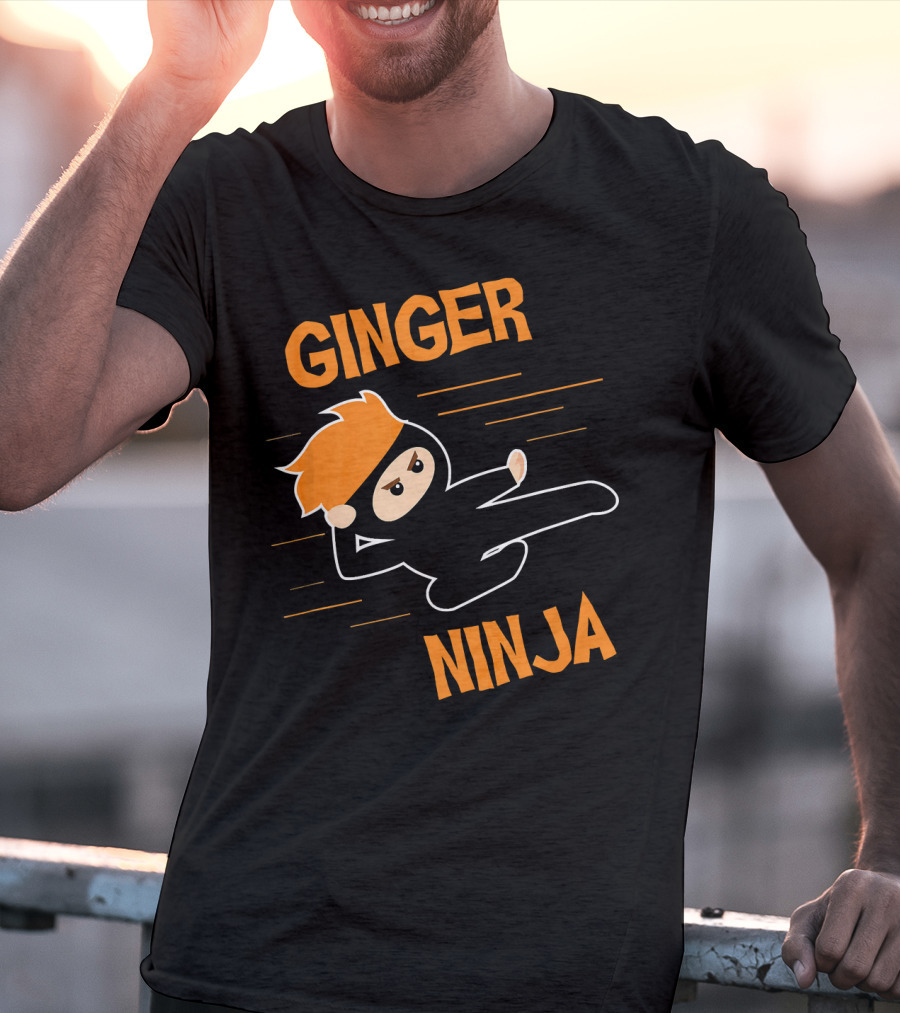 Ginger Ninja Red Hair Funny Kick T-Shirt