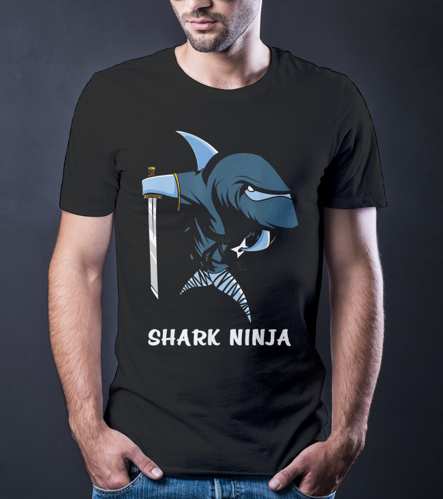 Shark Ninja Karate Samurai Martial Ocean Warrior T-Shirt