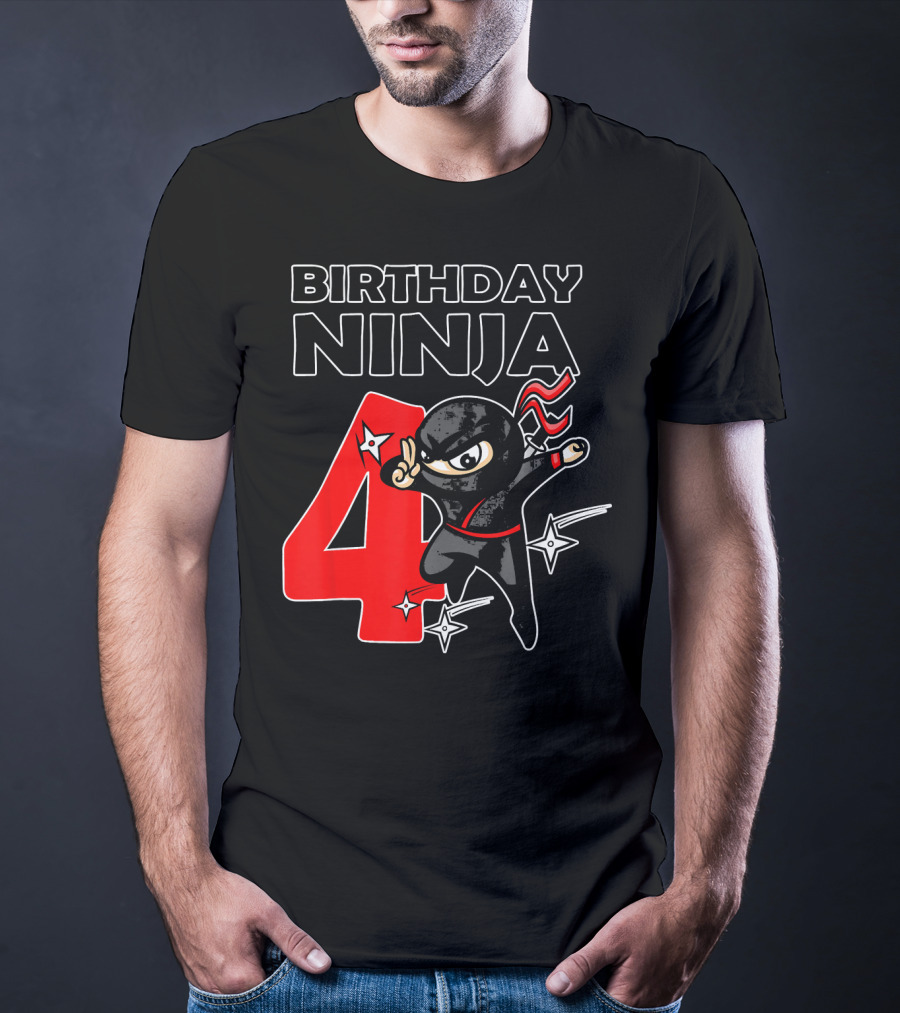 Birthday Ninja 4 Year Old T-Shirt