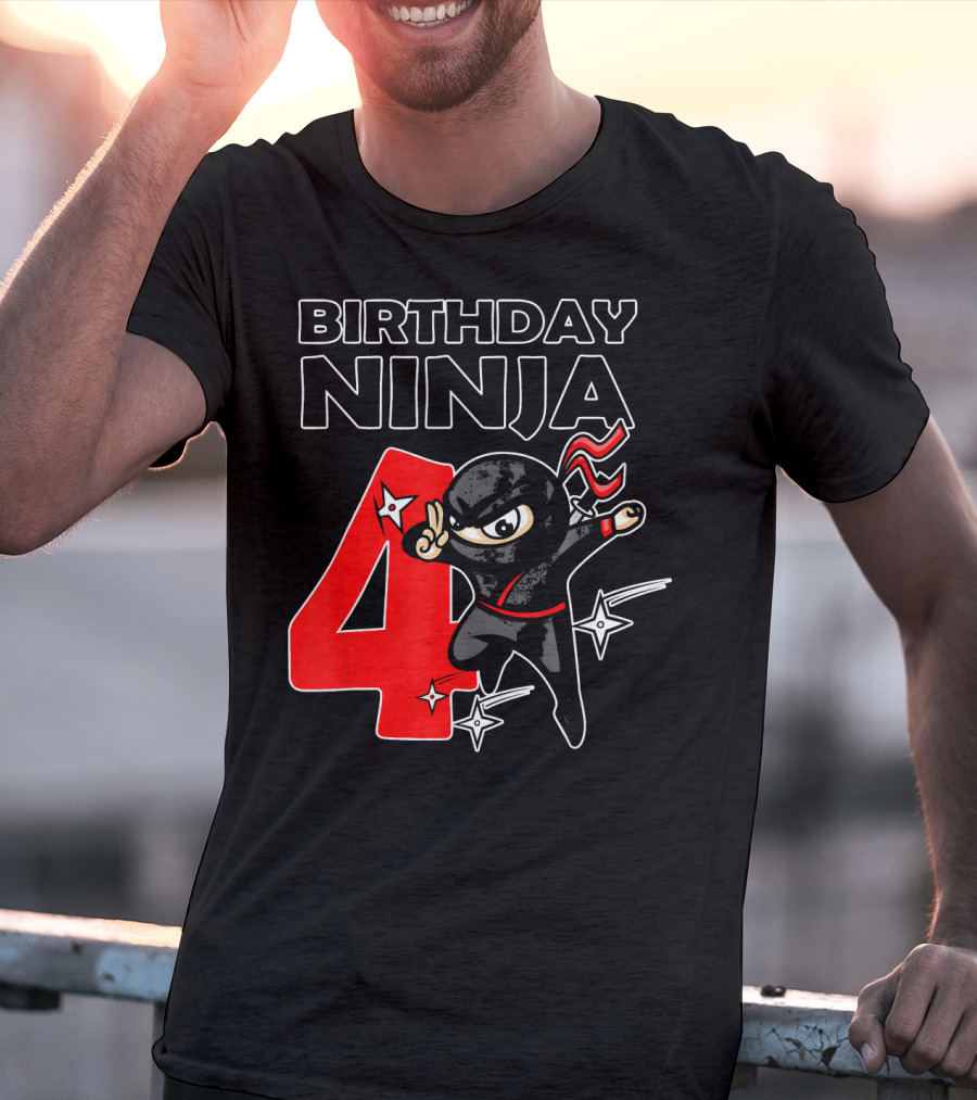 Birthday Ninja 4 Year Old T-Shirt
