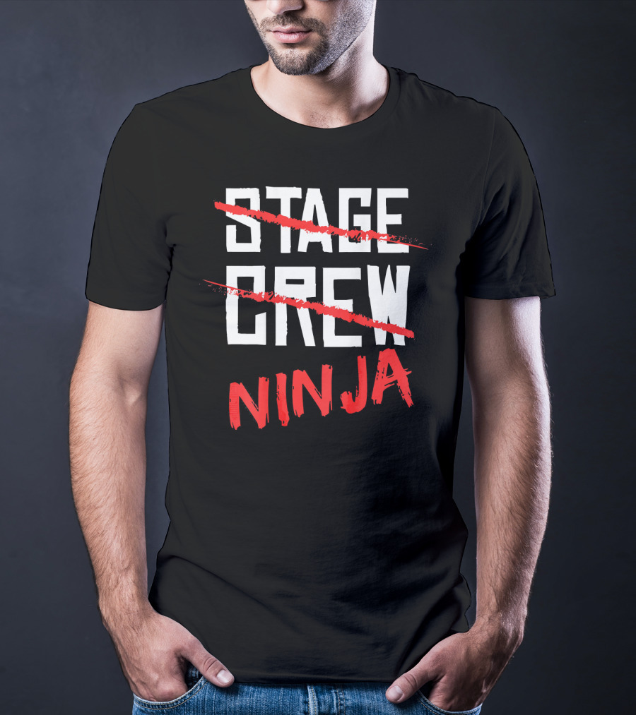 STAGE CREW NINJA BACK Printed T-Shirt