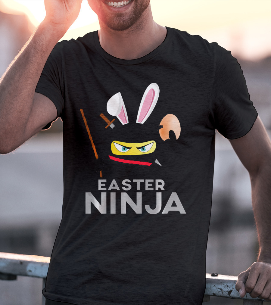 Easter Ninja Rabbit Mask Samurai Sword T-Shirt