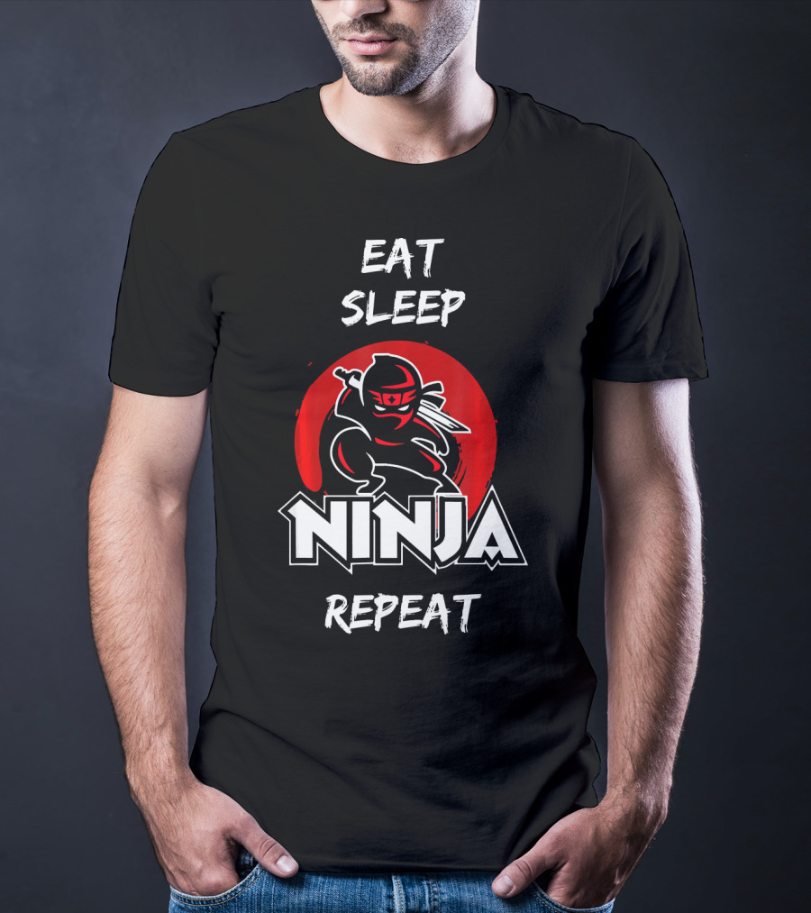 Eat Sleep Ninja Repeat Birthday Boys T-Shirt