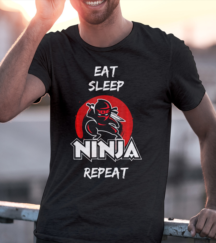 Eat Sleep Ninja Repeat Birthday Boys T-Shirt