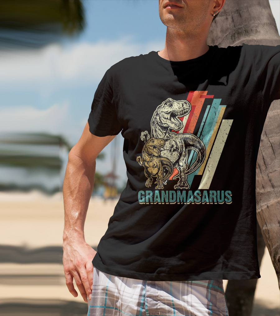 Grandmasaurus Retro Vintage Dinosaur Mother's Day T-Shirt