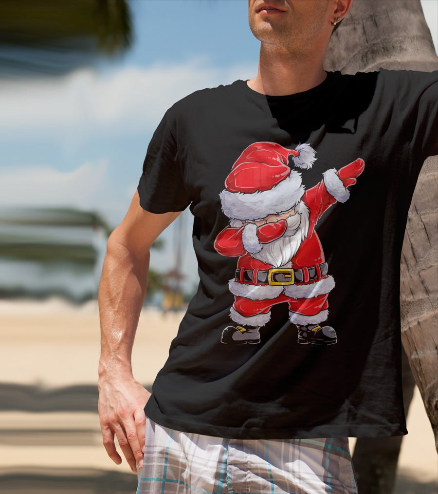 Dabbing Santa Claus Christmas Holiday Fun T-Shirt