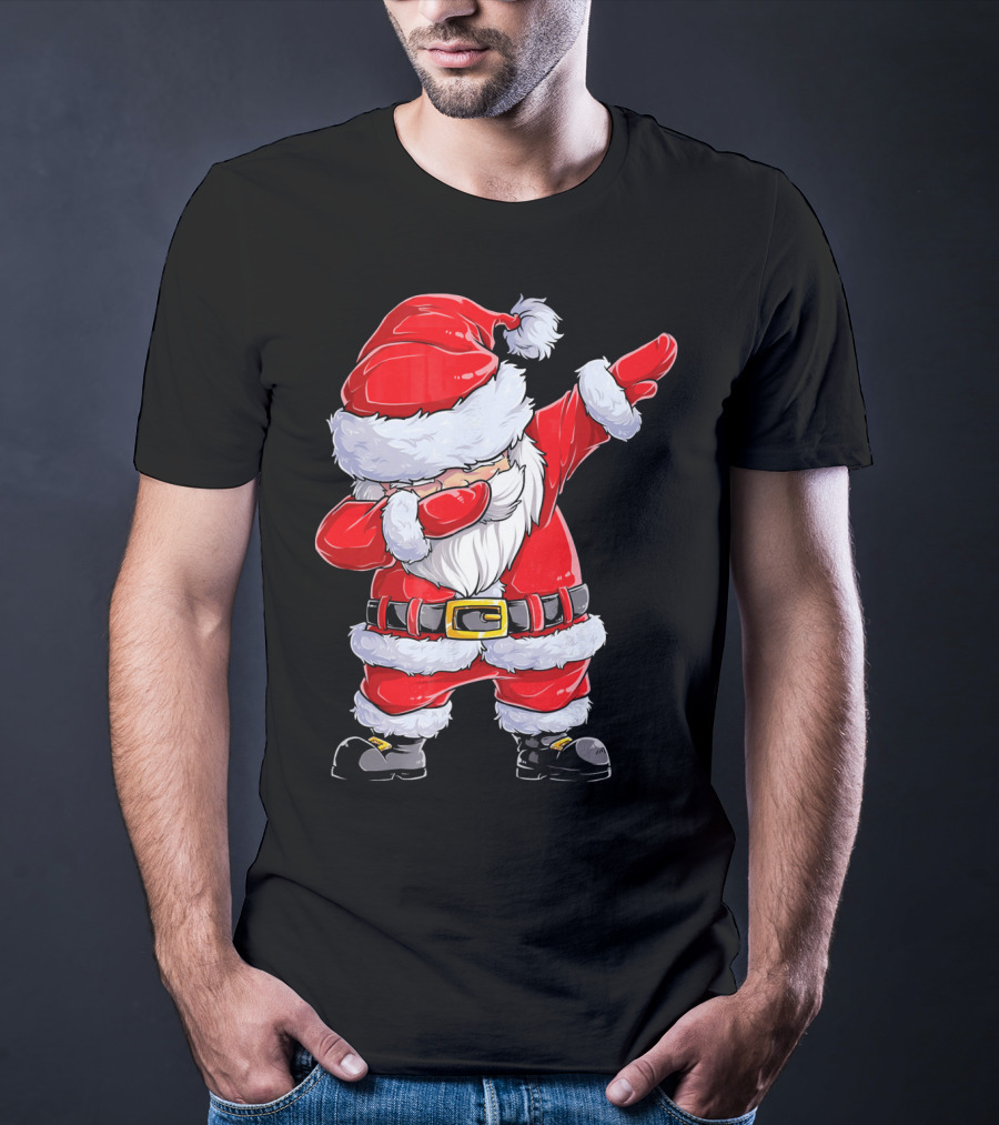 Dabbing Santa Claus Christmas Holiday Fun T-Shirt