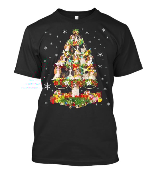 Cavalier King Charles Spaniel Christmas Tree Holiday T-Shirt