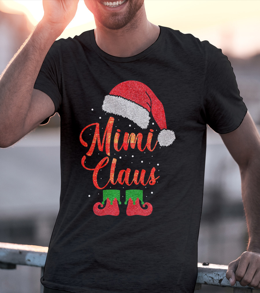 Mimi Claus Santa Hat Festive Christmas Humor T-Shirt