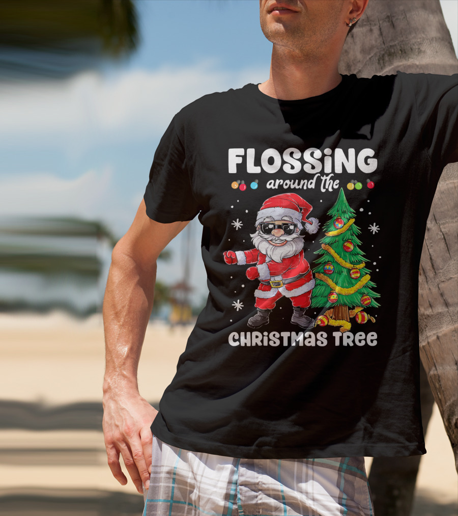 FLOSSING AROUND THE CHRISTMAS TREE T-Shirt