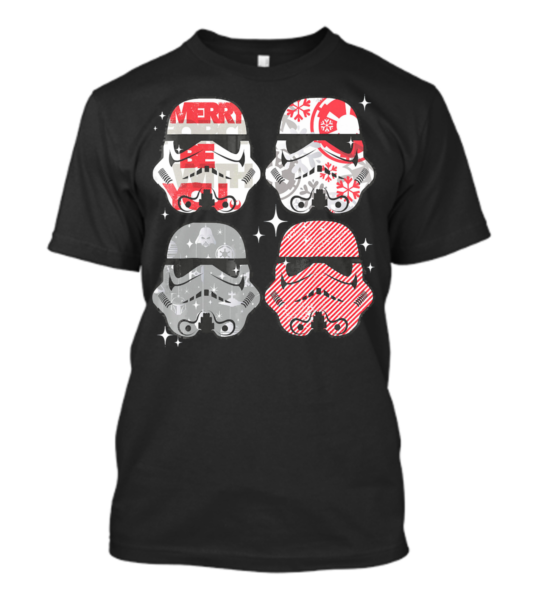 Star Wars Merry Troopers Christmas Snowflakes And Stripes T-Shirt