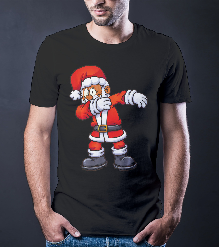 Dabbing Santa Claus In Traditional Red Suit T-Shirt