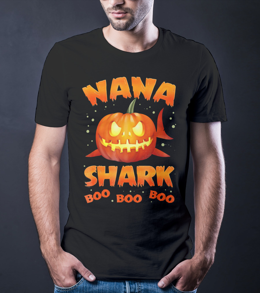 Nana Shark Pumpkin Boo Boo Boo T-Shirt