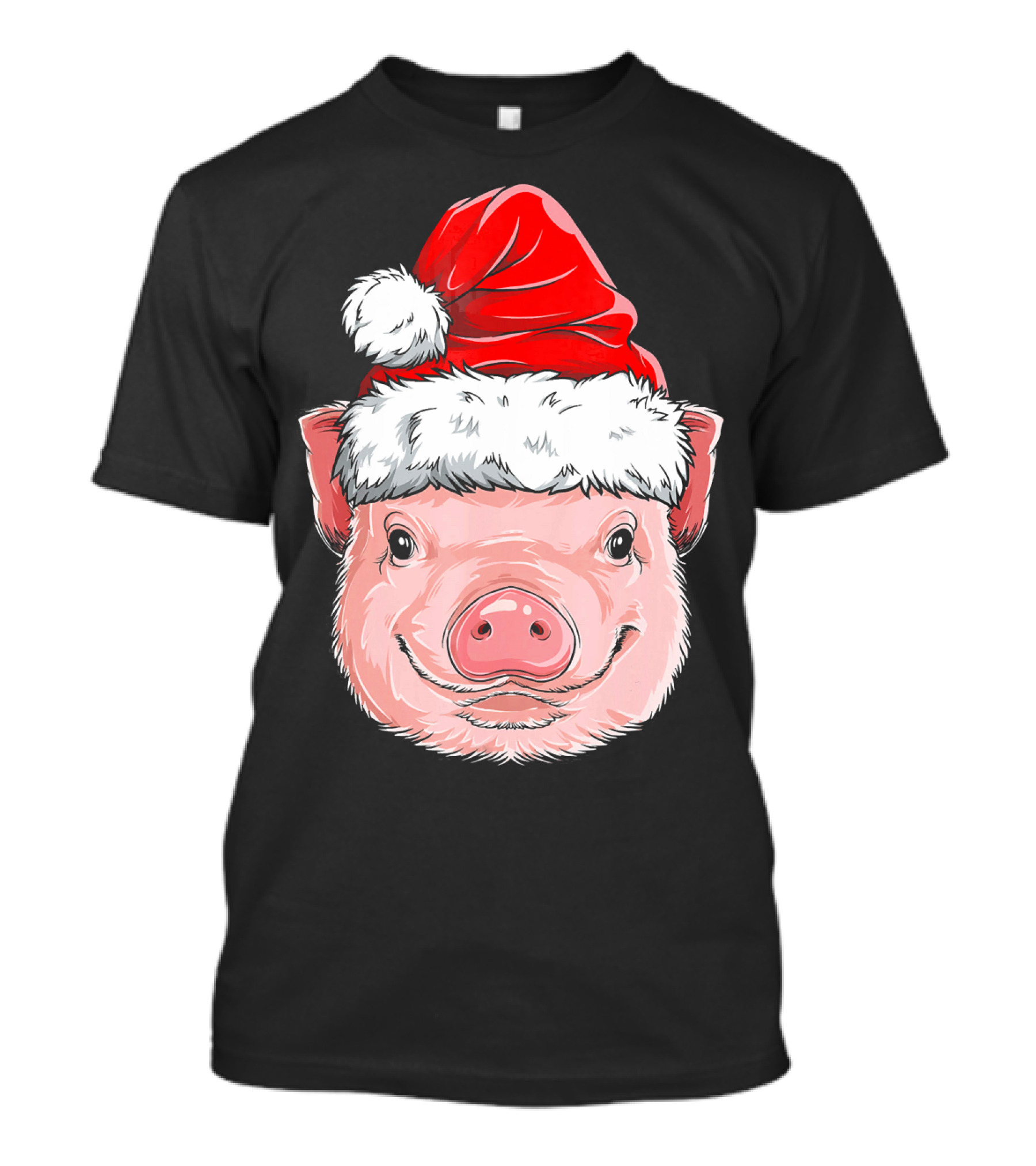 Pig Santa Christmas Santa Hat T-Shirt